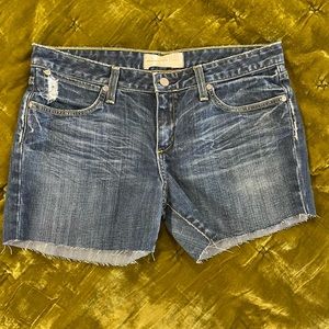 Paper denim & cloth cutoff Jean shorts